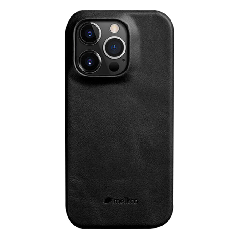 MELKCO til iPhone 14 Pro Max telefoncover Ufuldstændigt voksagtig ægte ko læder coated pc stødsikker etui MELKCO til iPhone 14 Pro Max telefoncover Ufuldstændigt voksagtig ægte ko læder coated pc stødsikker etui